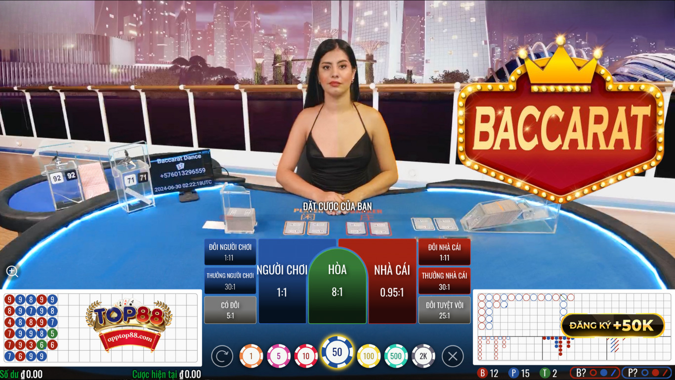 mẹo chơi Baccarat trực tuyến top88