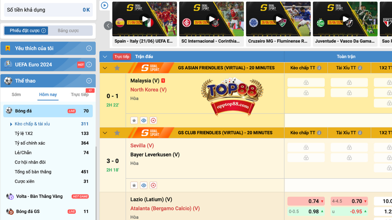 Hướng dẫn tham gia cá cược tại K thể thao top88