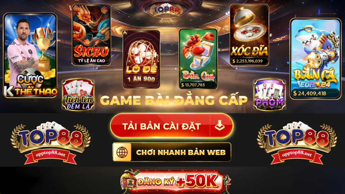Top88 | Game bài uy tín - Link tải app top 88 mới nhất 2024